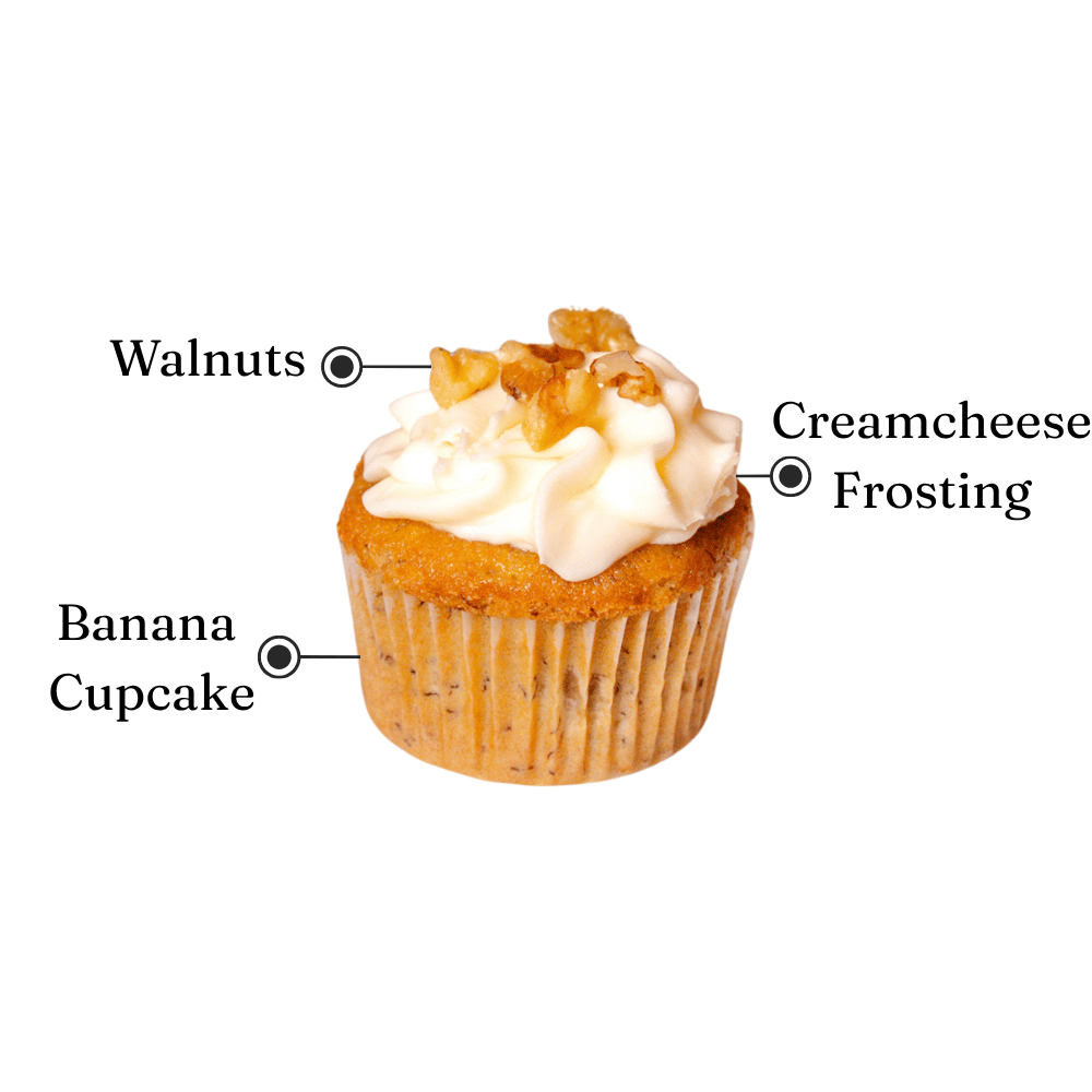 Banana Walnut Cupcake (N)